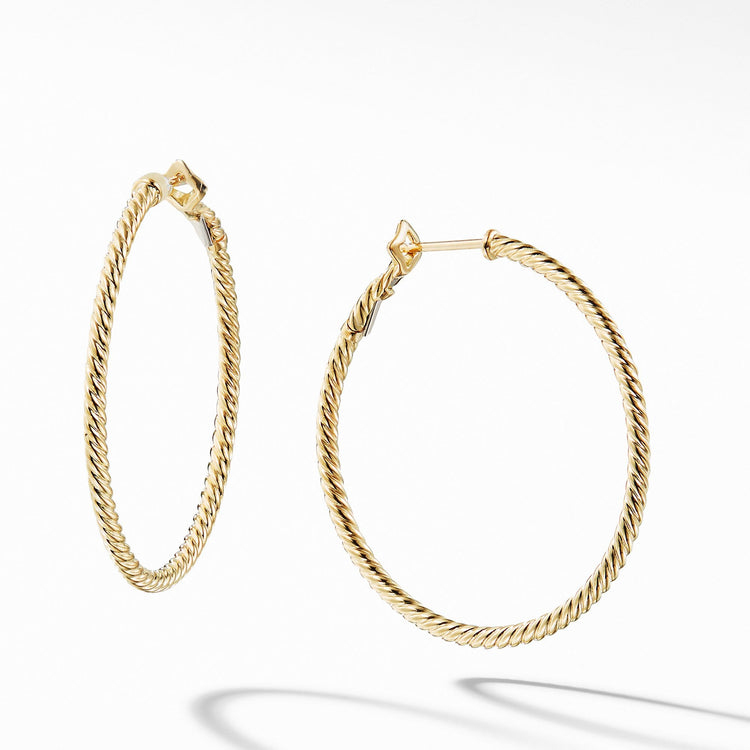 Cable Classics Hoop Earrings in Gold - David Yurman- Diamond Cellar