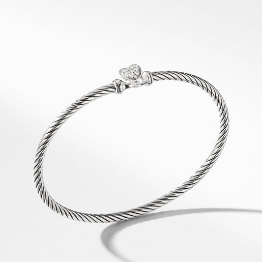 Cable Collectibles Heart Bracelet with Diamonds - David Yurman- Diamond Cellar