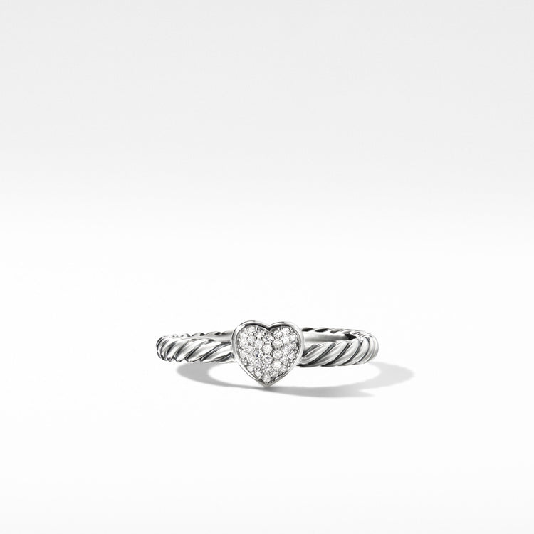 Cable Collectibles Heart Ring with Diamonds - David Yurman- Diamond Cellar