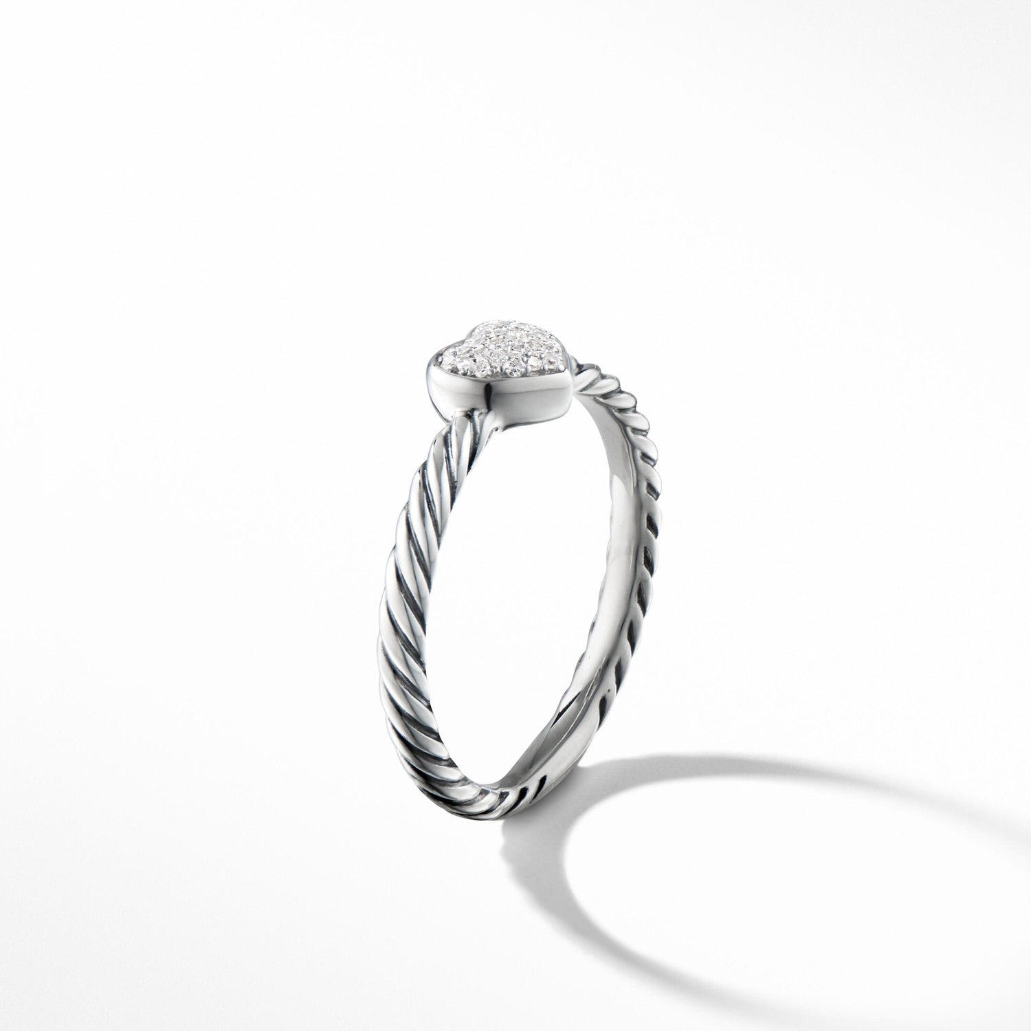 Cable Collectibles Heart Ring with Diamonds - David Yurman- Diamond Cellar