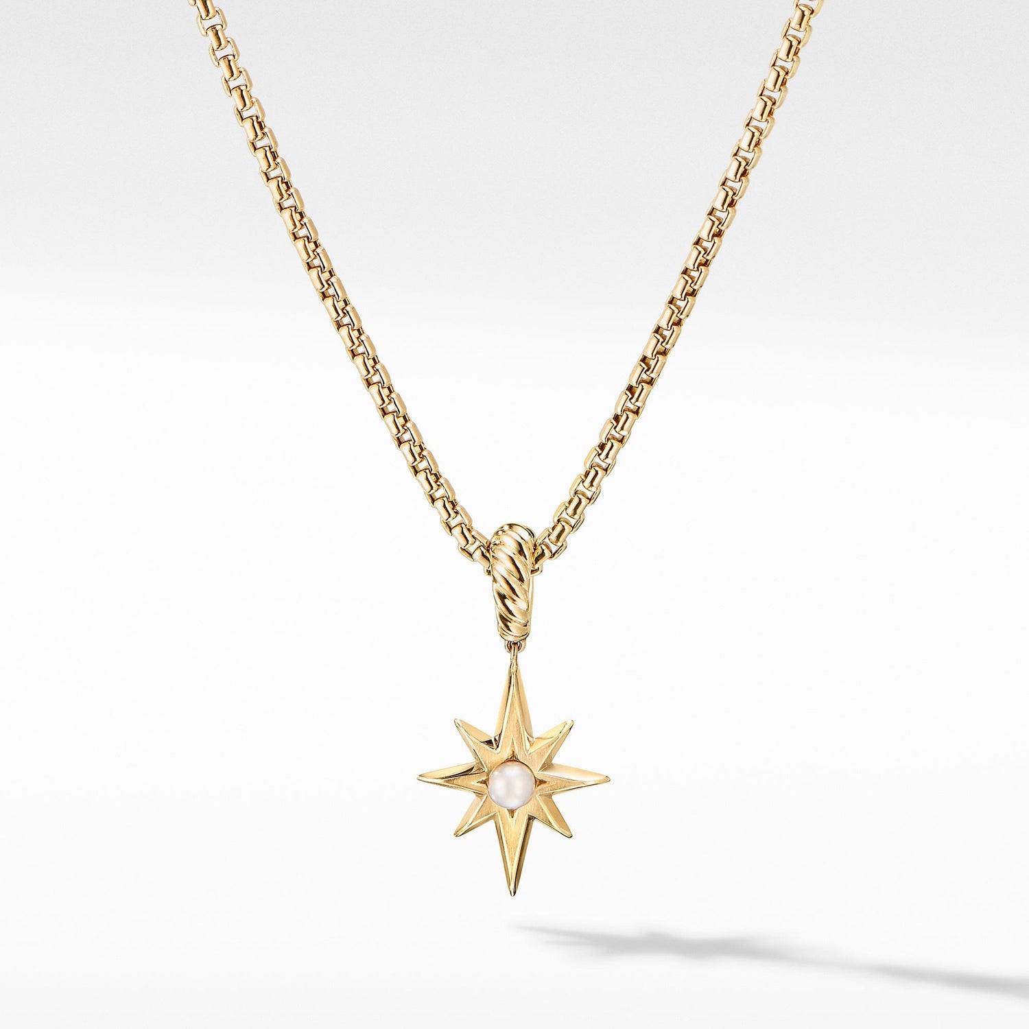 Cable Collectibles North Star Birthstone Charm in 18K Yellow Gold with Pearl - David Yurman- Diamond Cellar