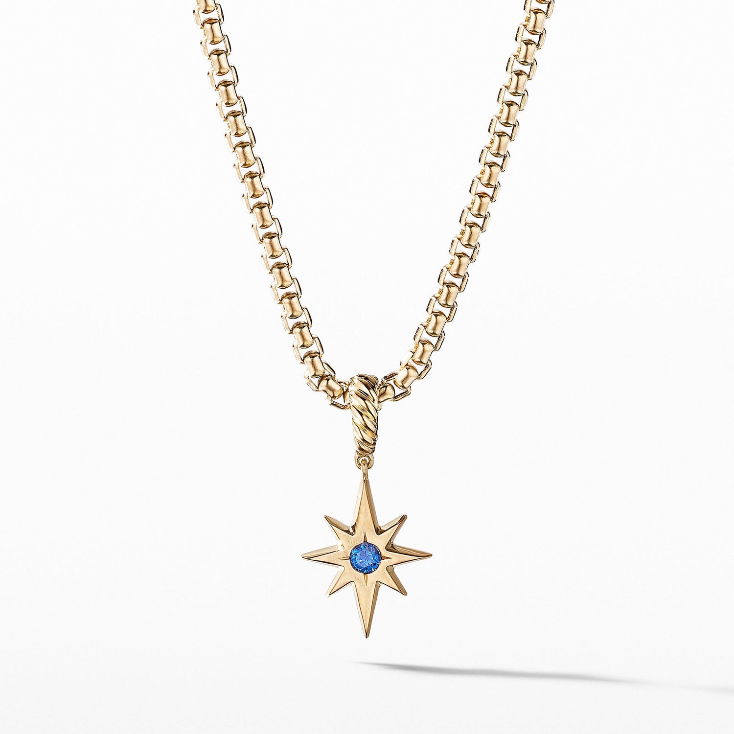 Cable Collectibles North Star Birthstone Charm in 18K Yellow Gold with Sapphire - David Yurman- Diamond Cellar