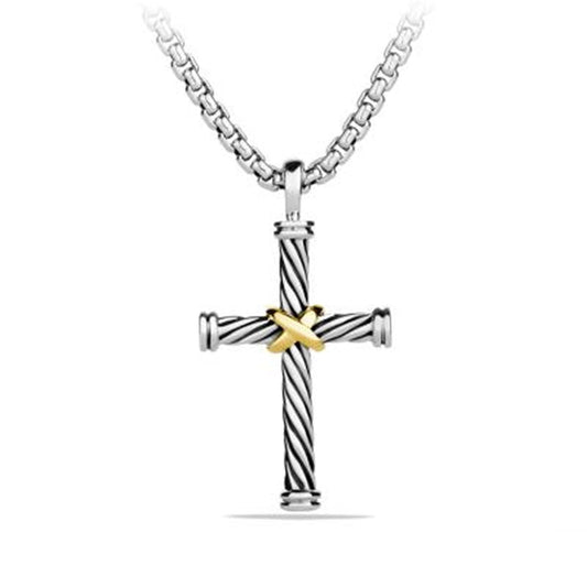 Cable Cross with 18K Gold - David Yurman- Diamond Cellar