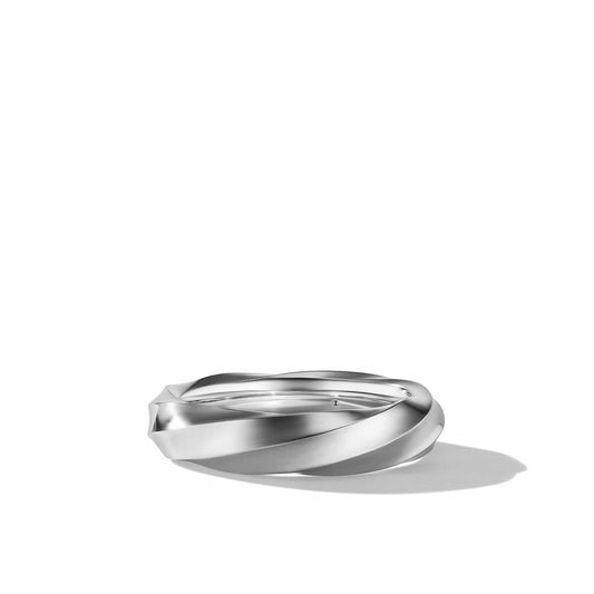 Cable Edge Band Ring in Recycled Sterling Silver - David Yurman- Diamond Cellar