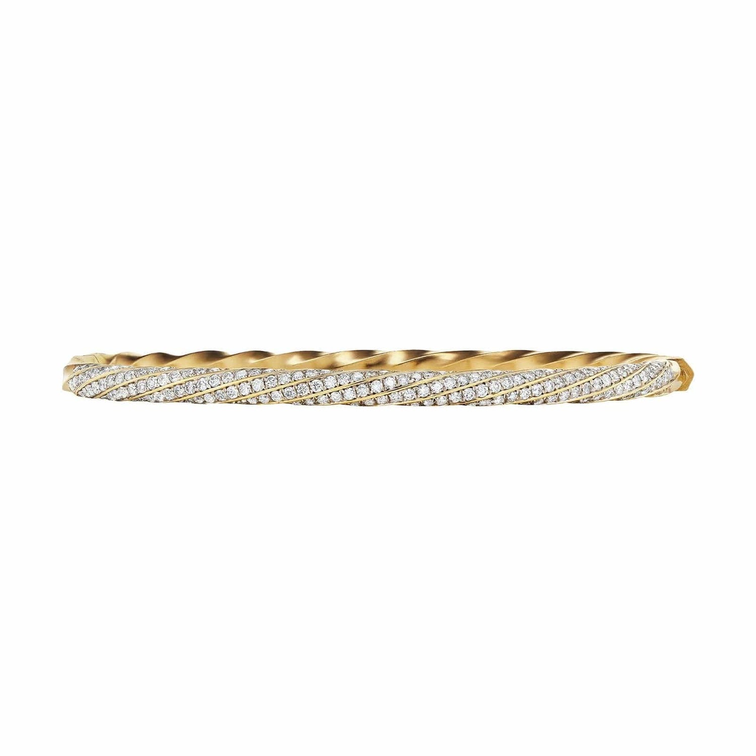 Cable Edge Bracelet with Pavé Diamonds - David Yurman- Diamond Cellar