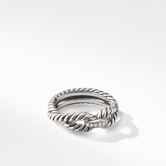 Cable Loop Ring with Diamonds - David Yurman- Diamond Cellar