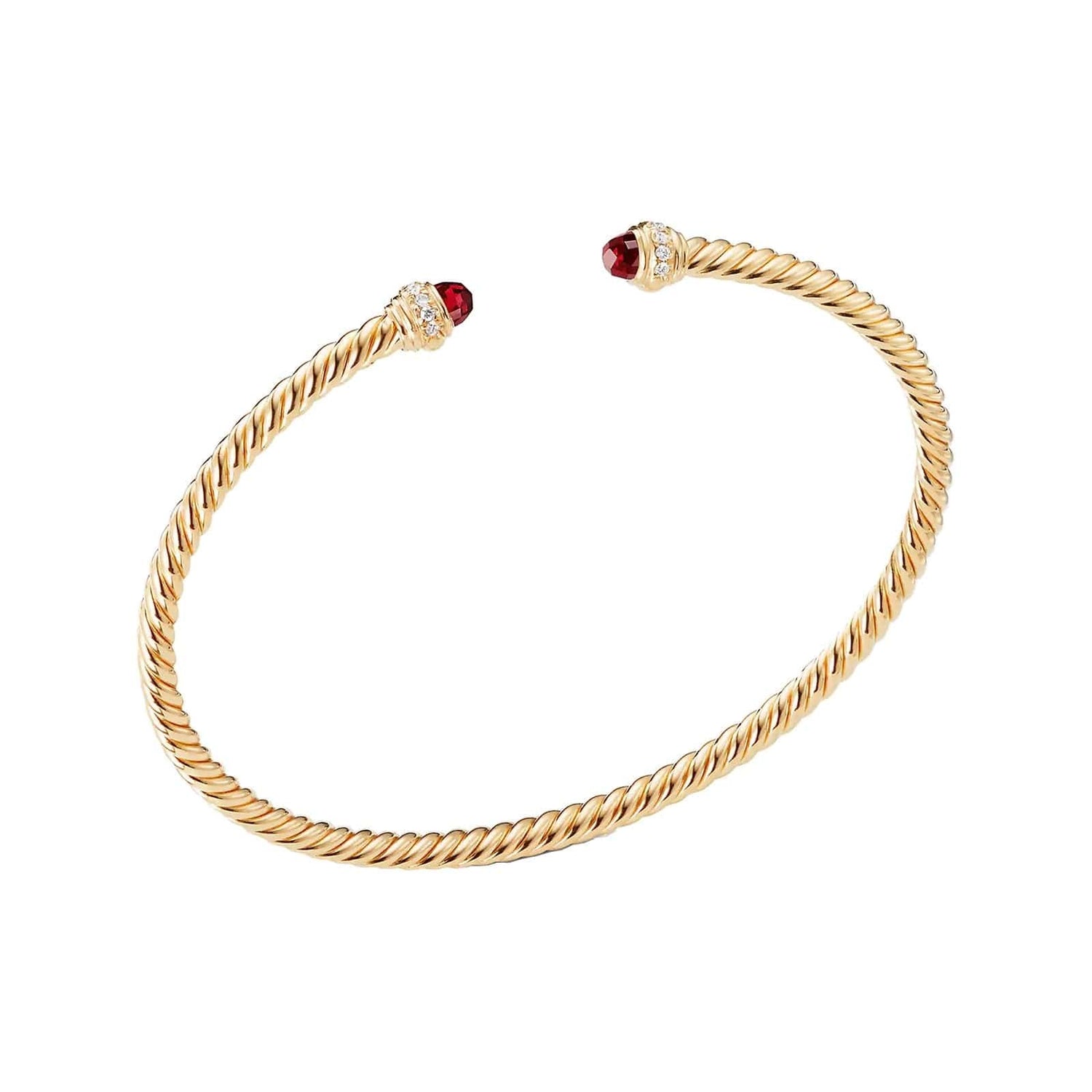 Cable Spira Color Bracelet in Garnet - David Yurman- Diamond Cellar