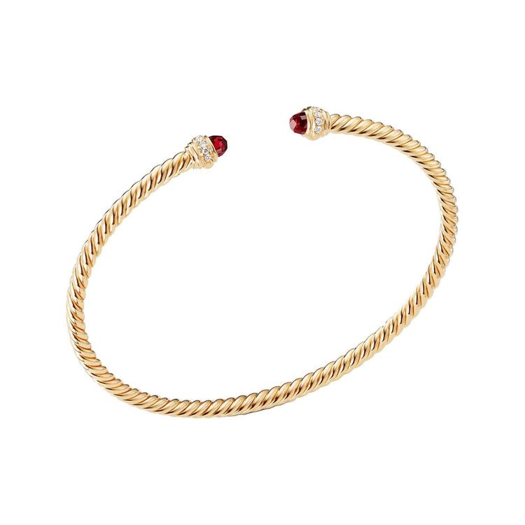 Cable Spira Color Bracelet in Garnet - David Yurman- Diamond Cellar