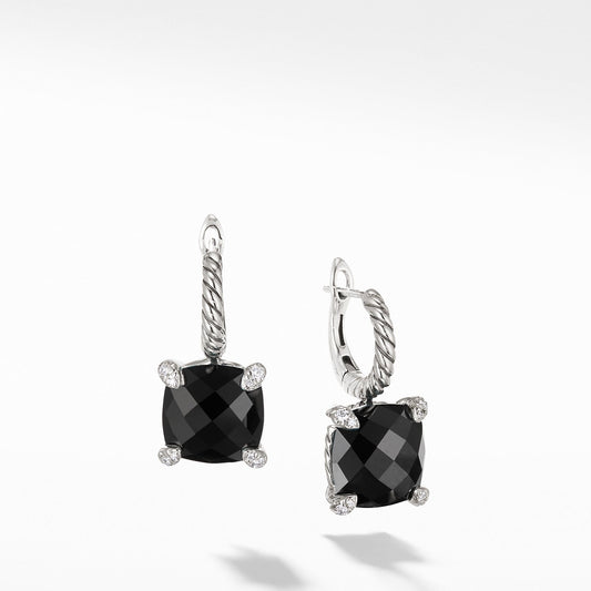 Chatelaine Drop Earrings with Black Onyx and Diamonds - David Yurman- Diamond Cellar