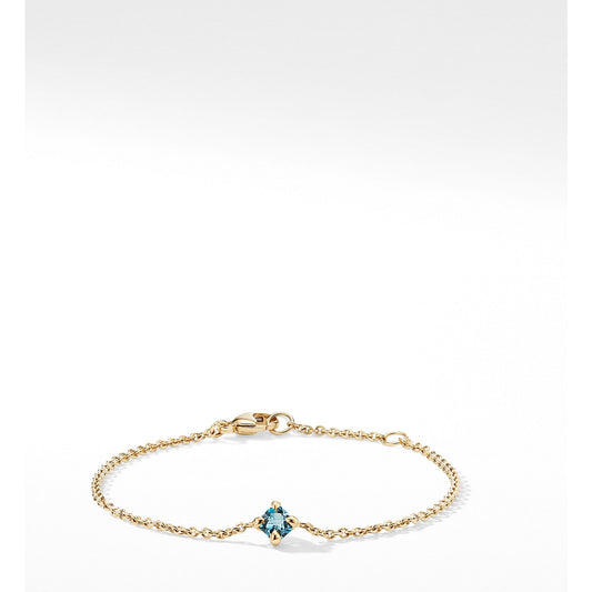 Chatelaine Kids Bracelet in 18K Gold with Hampton Blue Topaz, 4mm - David Yurman- Diamond Cellar