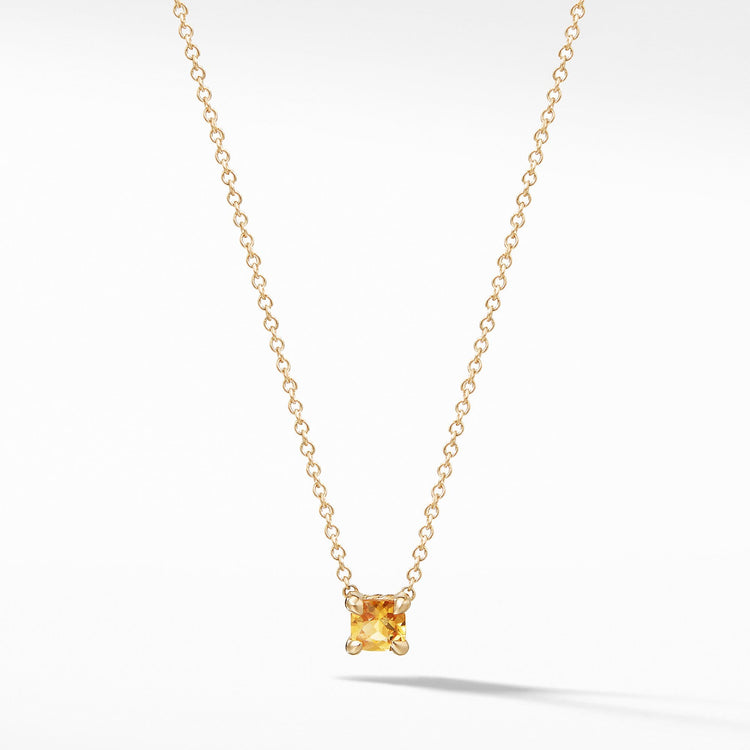 Chatelaine Kids Necklace with Citrine in 18K Gold, 4mm - David Yurman- Diamond Cellar