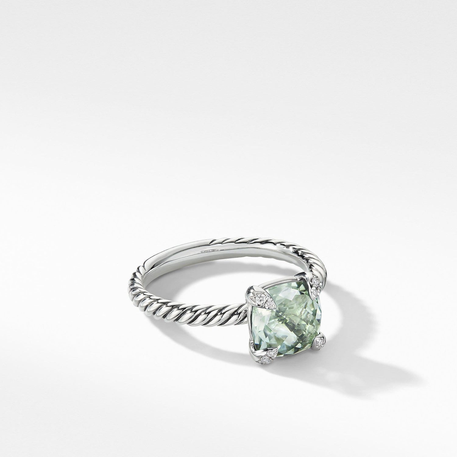 Chatelaine Ring with Prasiolite and Diamonds - David Yurman- Diamond Cellar