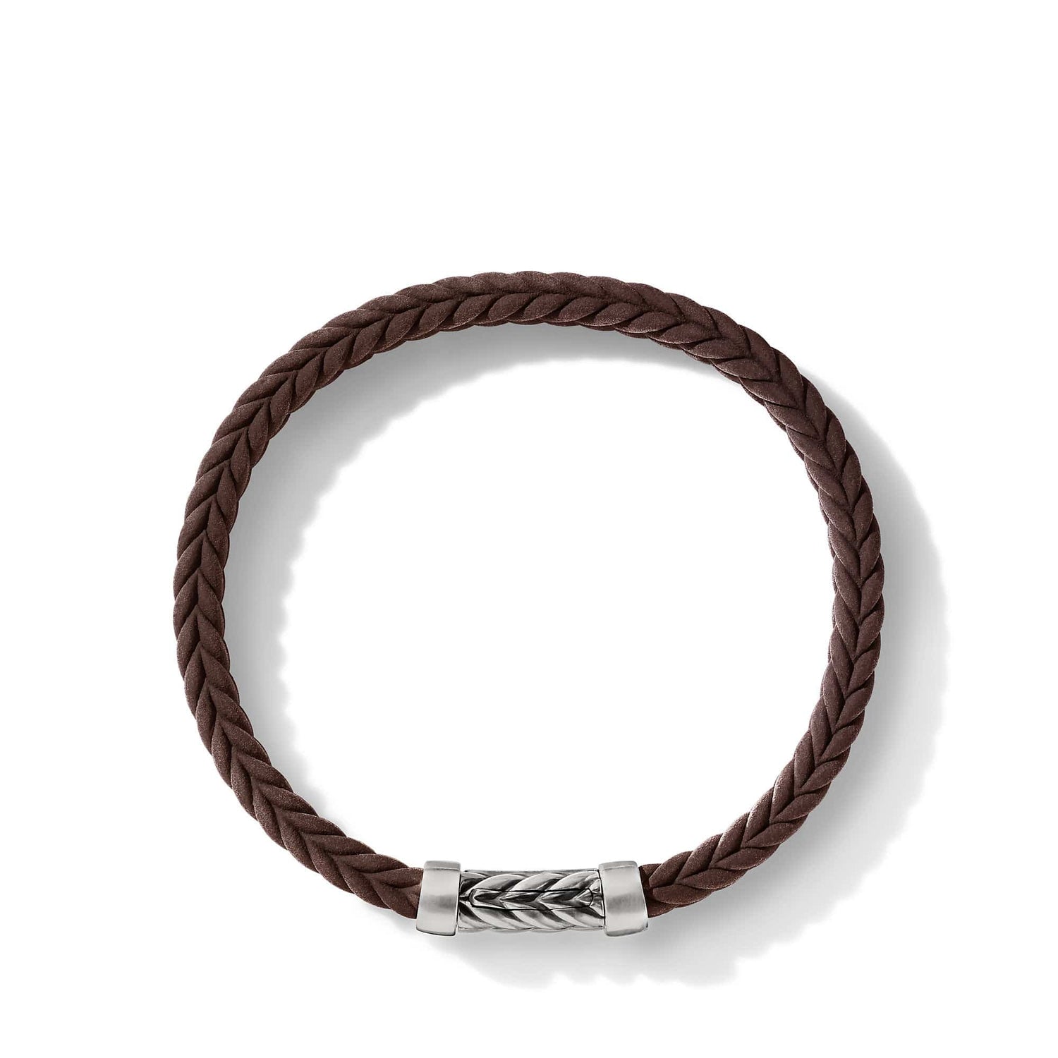 Chevron Brown Rubber Bracelet - David Yurman- Diamond Cellar