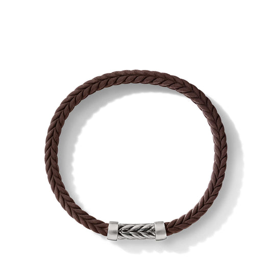 Chevron Brown Rubber Bracelet - David Yurman- Diamond Cellar