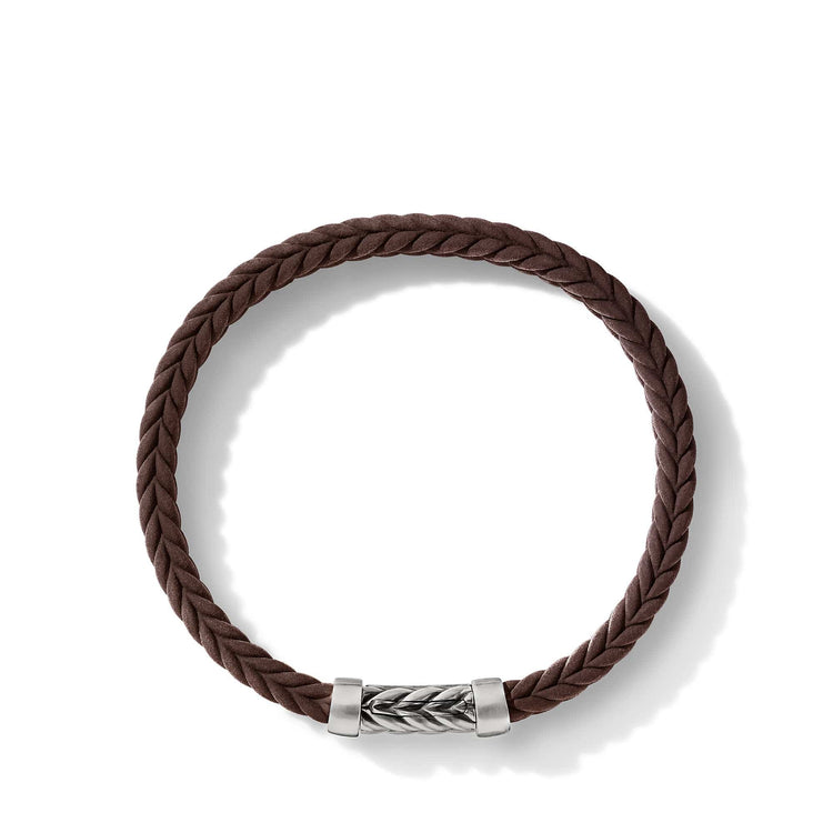 Chevron Brown Rubber Bracelet - David Yurman- Diamond Cellar