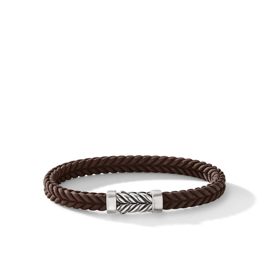 Chevron Brown Rubber Bracelet - David Yurman- Diamond Cellar