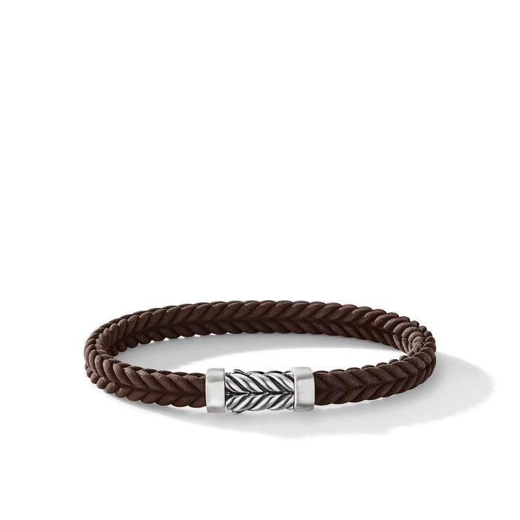Chevron Brown Rubber Bracelet - David Yurman- Diamond Cellar