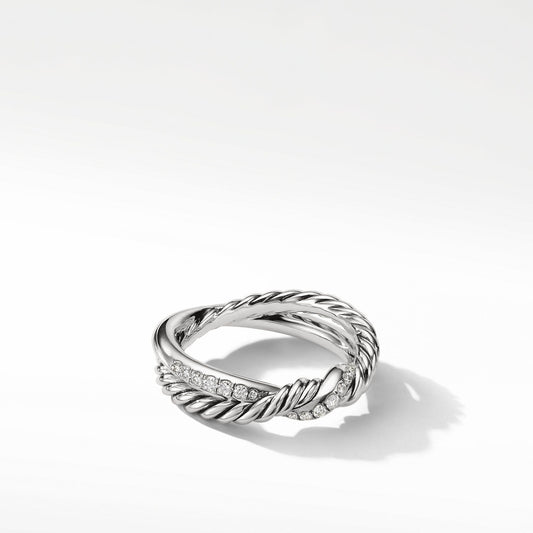 Continuance Twist Ring with Diamonds - David Yurman- Diamond Cellar