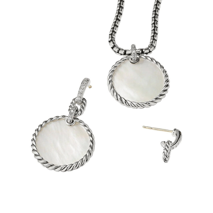 Convertible Drop Earrings in Mother of Pearl and Diamond - David Yurman- Diamond Cellar
