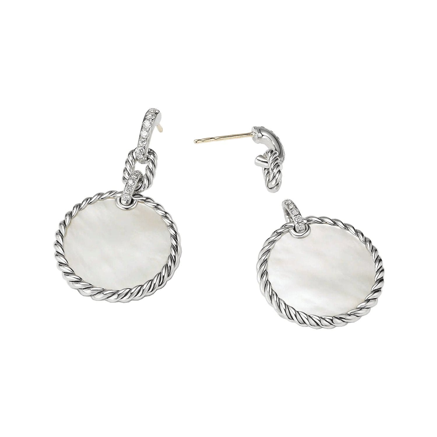 Convertible Drop Earrings in Mother of Pearl and Diamond - David Yurman- Diamond Cellar