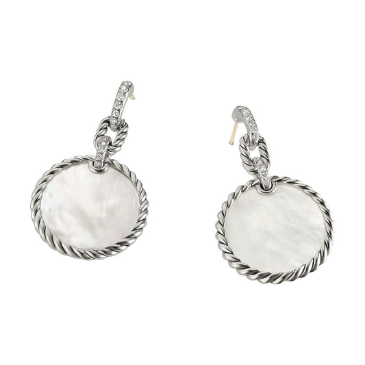 Convertible Drop Earrings in Mother of Pearl and Diamond - David Yurman- Diamond Cellar