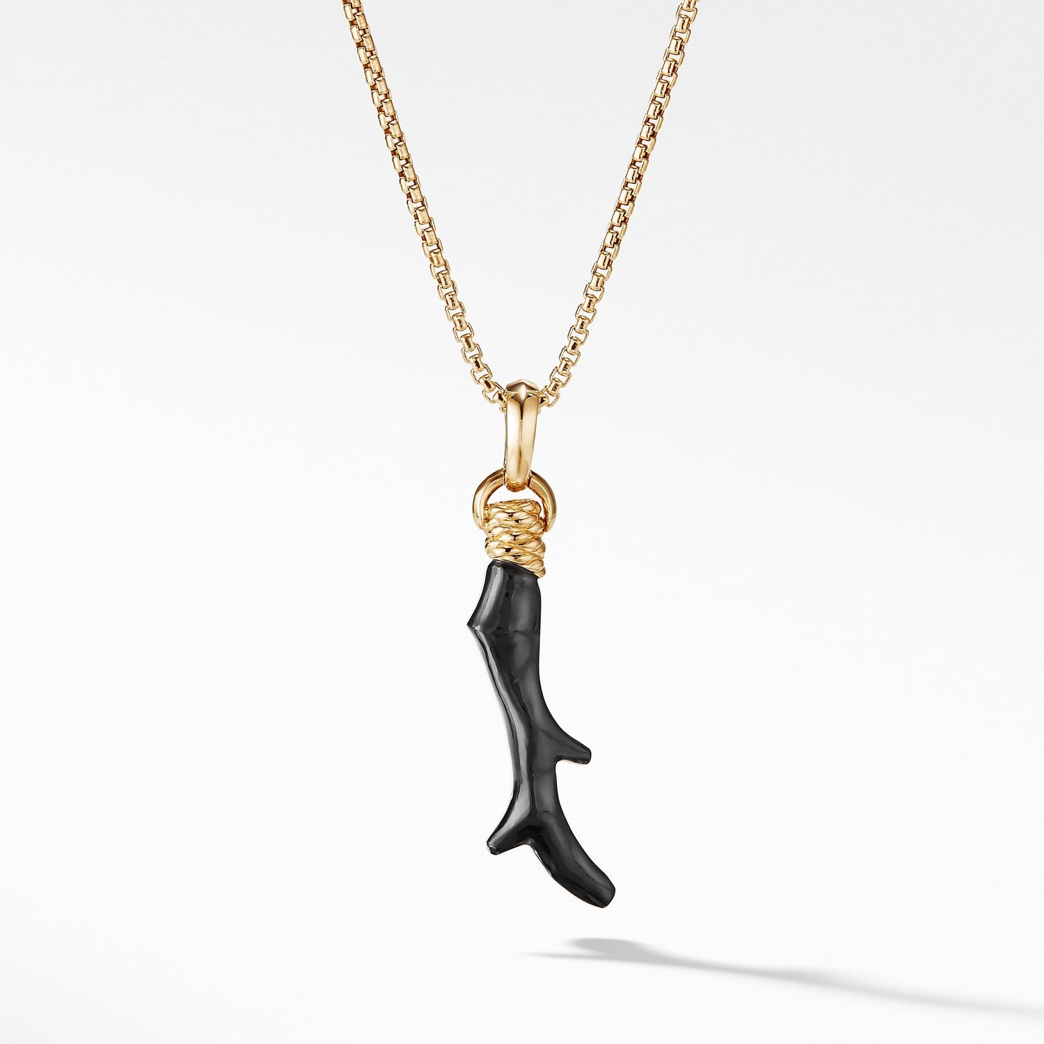 Coral Amulet in Black Onyx with 18k Gold - David Yurman- Diamond Cellar