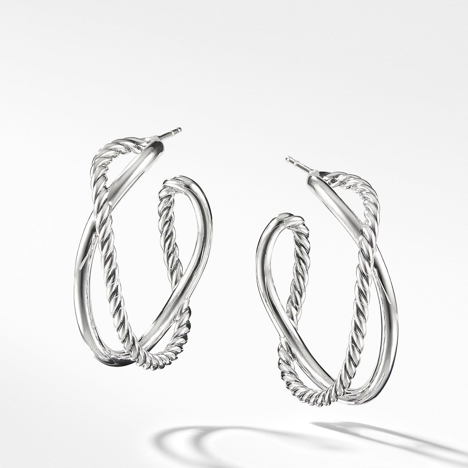 Crossover Hoop Earrings - David Yurman- Diamond Cellar