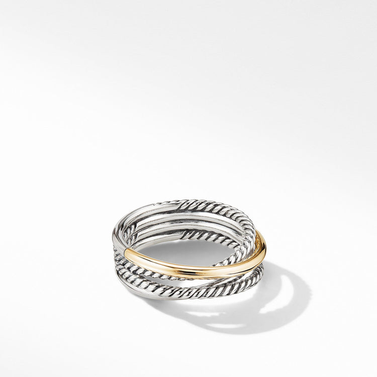 Crossover Narrow Ring with 18K Yellow Gold - David Yurman- Diamond Cellar