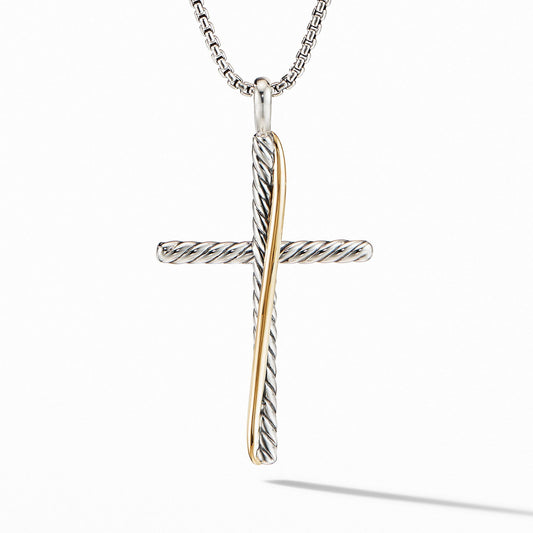 Crossover XL Cross Necklace with 18K Yellow Gold - David Yurman- Diamond Cellar