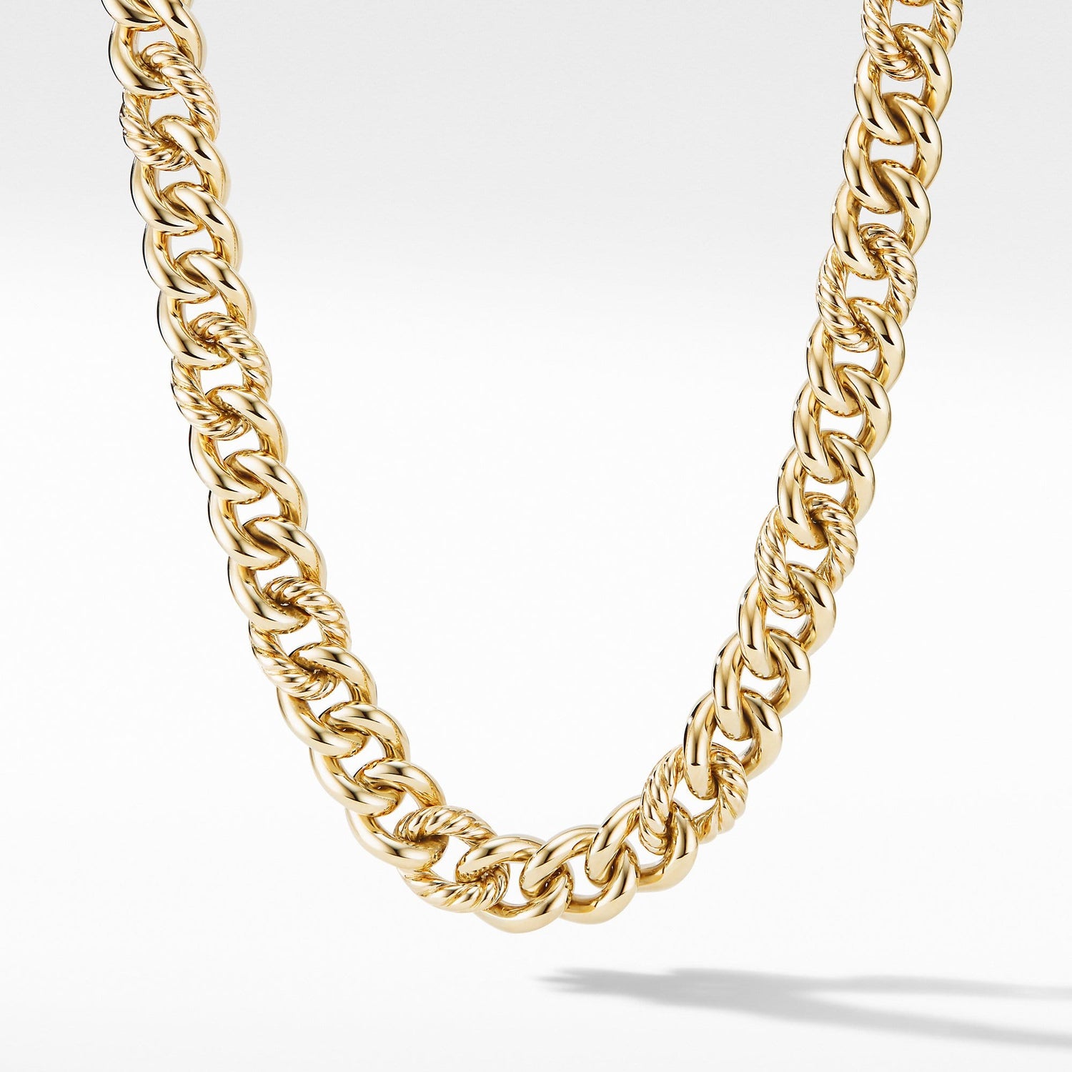 Curb Chain Necklace in 18K Yellow Gold - David Yurman- Diamond Cellar