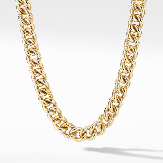Curb Chain Necklace in 18K Yellow Gold - David Yurman- Diamond Cellar