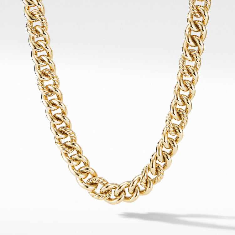 Curb Chain Necklace in 18K Yellow Gold - David Yurman- Diamond Cellar