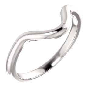 Custom 10K White Band for 10x8 mm Oval Ring - STULLER- Diamond Cellar