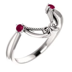 Custom 10K White Band Mounting for 12x6 mm Marquise Ring - STULLER- Diamond Cellar