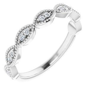 Custom 14K White 1/8 CTW Diamond Anniversary Band - STULLER- Diamond Cellar