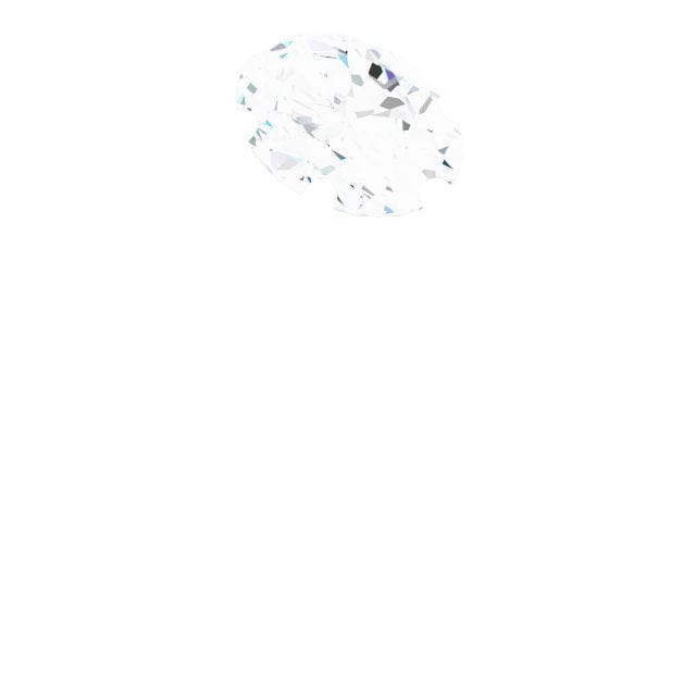 Custom 14K White 8x6 mm Oval Solitaire Engagement Ring Mounting - STULLER- Diamond Cellar