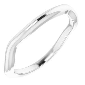 Custom 14K White Band for 6x4 mm Oval Ring - STULLER- Diamond Cellar