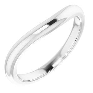 Custom 14K White Band for 8 x 6 mm Oval Ring - STULLER- Diamond Cellar