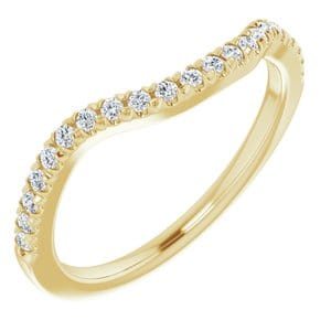 Custom 14K Yellow 7x5 mm Oval Wedding Band Mounting - STULLER- Diamond Cellar