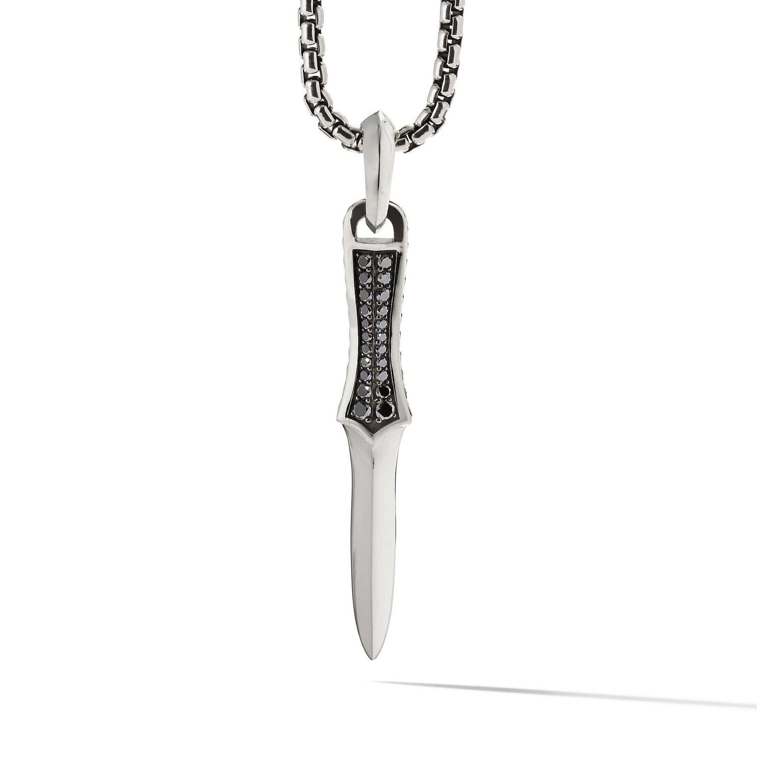 Dagger Amulet with Pave BlackDiamonds - David Yurman- Diamond Cellar