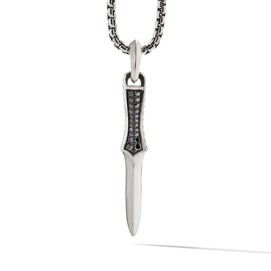 Dagger Amulet with Pave BlackDiamonds - David Yurman- Diamond Cellar