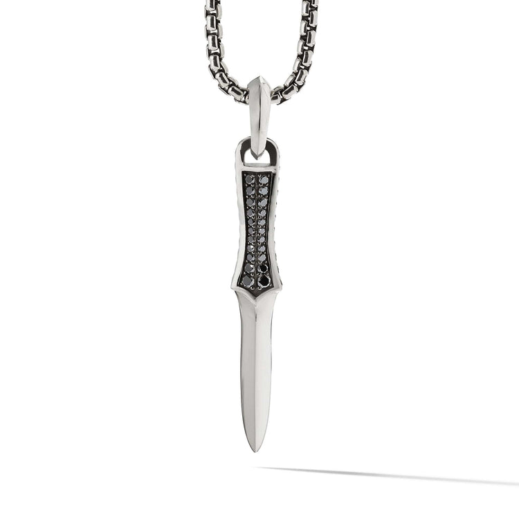 Dagger Amulet with Pave BlackDiamonds - David Yurman- Diamond Cellar
