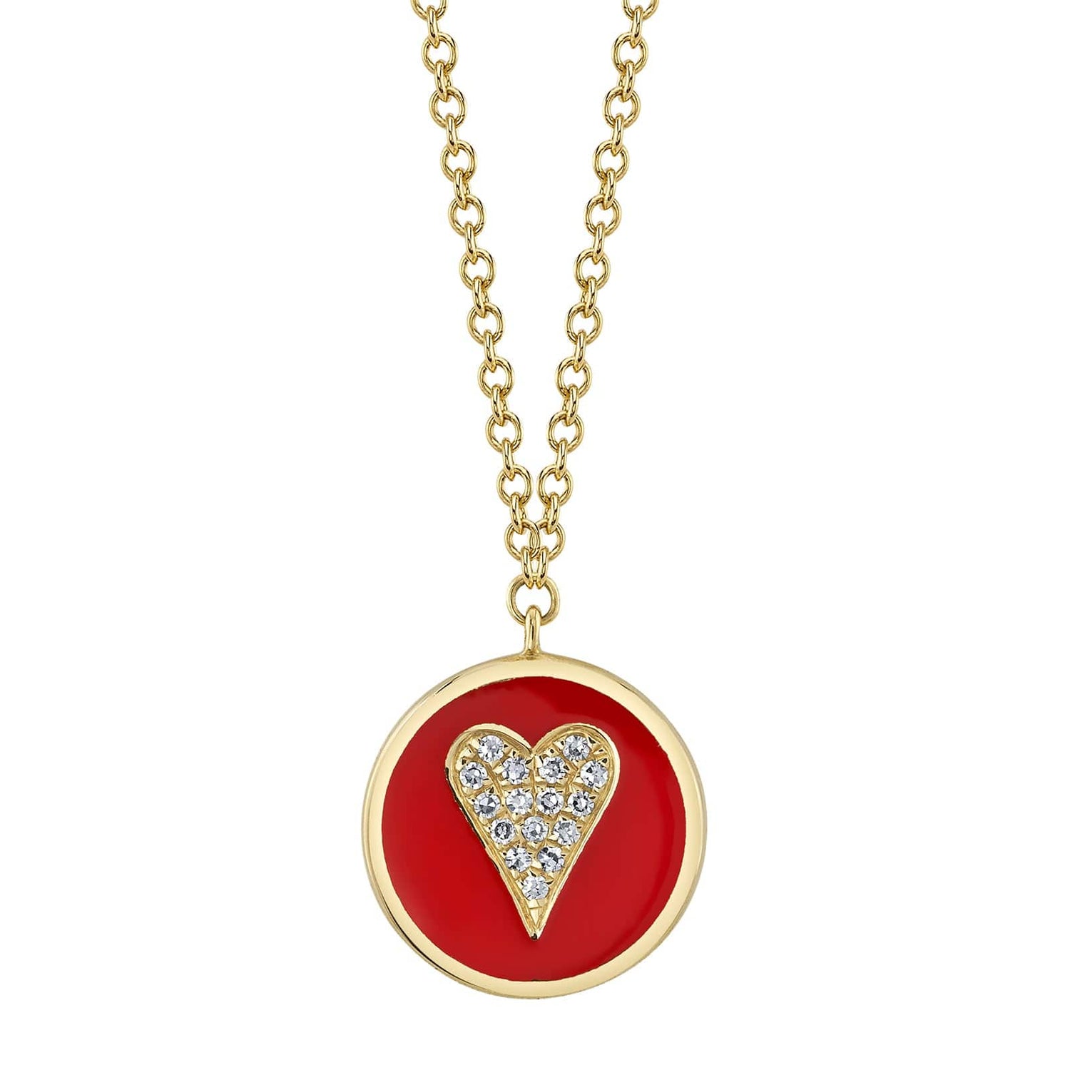Gold arch & scarlet enamel heart necklace [ready to ship] – Rising Jewelry  by Kiona Elliott