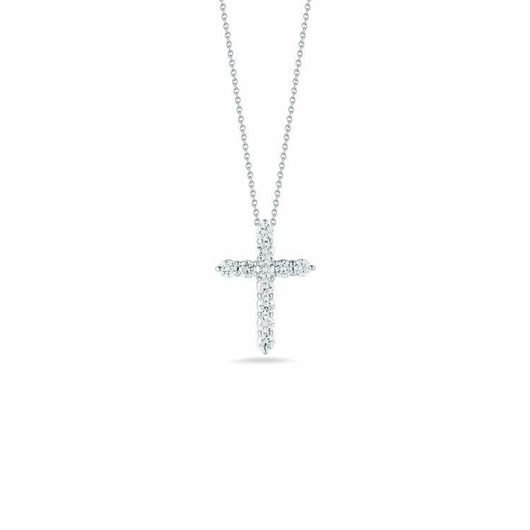 Diamond Cross Pendant - Roberto Coin- Diamond Cellar