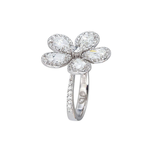 Diamond Flower Ring - Piranesi- Diamond Cellar