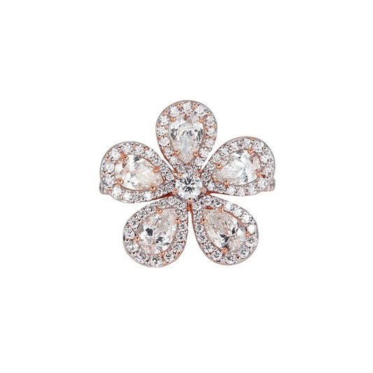 Diamond Flower Ring - Piranesi- Diamond Cellar