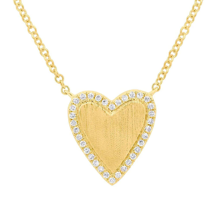 Diamond Heart Necklace - Shy Creation- Diamond Cellar