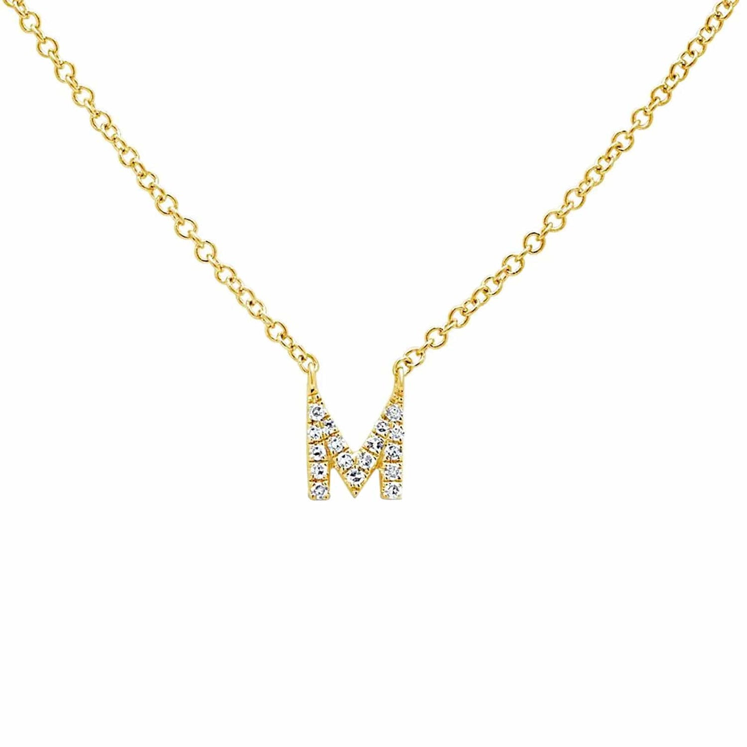 Letter m diamond pendant Clearance