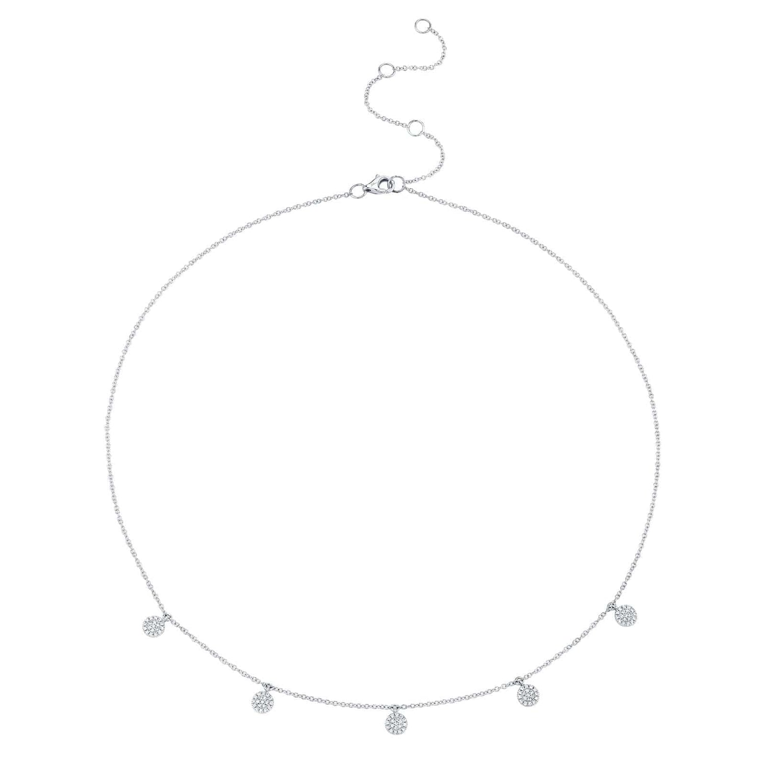 Diamond Pavé Circle Necklace - Shy Creation- Diamond Cellar