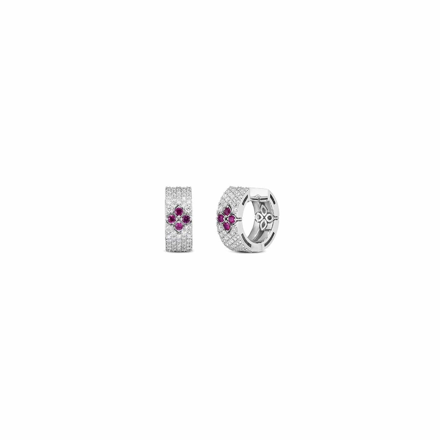 Diamond & Ruby Love in Verona Earrings - Roberto Coin- Diamond Cellar